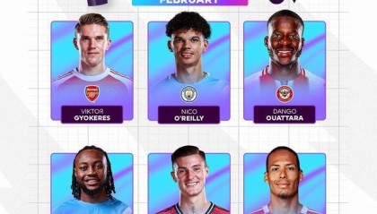 世界杯手机观看软件-英超2月最佳球员候选：谢什科、塞门约、哲凯赖什在列